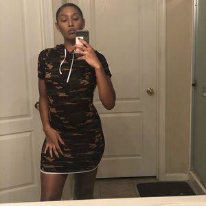 Camouflage mini dress